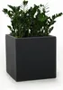 Vaso da fiori BLOCK in fibra di vetro, antracite, 50x50x50 Anteprima dell’immagine prodotto 2
