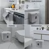 Kuchyňský odpadkový koš, nástěnný odpadkový koš s víkem Náhled obrázku produktu 7