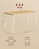 A diagram showing a dining table with dimensions and seating arrangements for 4 and 6 people, along with a weight capacity indicator. Produktbild-Vorschau