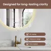 ZELURXX Specchio da bagno rotondo a LED con cornice in Anteprima dell’immagine prodotto 2