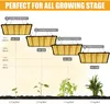 Diagram showing different stages of plant growth with corresponding grow light heights and PAR values. Produktbild-Vorschau