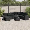 Modulares Garten-Loungeset, 9-teilige Poly Rattan Produktbild-Vorschau 2