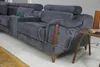 Grau Ecksofa Wohnzimmer Luxus Sofa L-Form Modern Design Produktbild-Vorschau 4