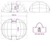 Tenda a cupola per piscina vidaXL 538 x 440 x 204 cm, blu Anteprima dell’immagine prodotto 8