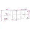 vidaXL Knihovna s dvířky betonově šedá 204x37x75 cm Náhled obrázku produktu 8