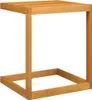 A wooden C-shaped side table on a white background. Náhled obrázku produktu