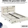 CDGlobal Polsterbett 140x200cm, Doppelbett mit Stauraum und Produktbild-Vorschau 3