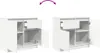 Two identical white sideboards with an open drawer and cabinet door. Produktbild-Vorschau