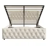 Letto imbottito 160x200cm con rete a doghe, letto a molle Anteprima dell’immagine prodotto 12