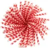 1000 Trinkhalme Papier Ø 6 mm · 20 cm rot/weiss "Stripes" Produktbild-Vorschau 1