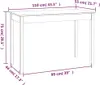 Line drawing of a table with dimensions shown. Produktbild-Vorschau