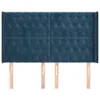 Kopfteil mit Ohren Dunkelblau 163x16x118/128 cm Samt Produktbild-Vorschau 3
