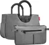 A gray reisenthel loopshopper M bag with a separate pouch in front. Podgląd zdjęcia produktu