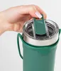 Nerezová termoska 550 ml na kávu a čaj na cesty Zelená Náhled obrázku produktu 6