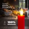 Stabkerzen LED mit Timer ROT 4 Stück ROT indoor - 6 Stunden Produktbild-Vorschau 3