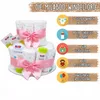 MilaBoo® Windeltorte Mädchen 2-stöckig – rosa Babygeschenk Produktbild-Vorschau 2