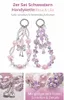 2er Set Handykette Perlen Anhänger Rosa Lila, Schwestern Produktbild-Vorschau 6