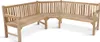 Gartenbank Eckbank 210 x 210 cm Teak-Holz FELIA Produktbild-Vorschau 2