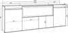 A technical drawing or blueprint of a sideboard with dimensions indicated. Produktbild-Vorschau