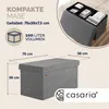 CASARIA® Sitzbank mit Stauraum Anthrazit Cord Faltbar Produktbild-Vorschau 9