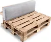 A sofa cushion set made from wooden pallets and a light gray cushion. Produktbild-Vorschau