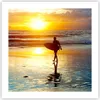 Poster - Poster ohne Rahmen - Surfer sonnenuntergang ozean Produktbild-Vorschau 1