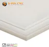 Three stacked white plastic sheets against a white background. Produktbild-Vorschau