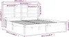 vidaXL Massivholzbett Schwarz 200x200 cm Produktbild-Vorschau 6