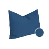 Kissenbezug 30x50 cm blau Struktur Leinenoptik Kissenhülle Produktbild-Vorschau 2
