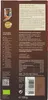 The back of a chocolate bar packaging with nutritional information, ingredients, and certifications. Produktbild-Vorschau