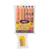 Crayons de bois Jumbo 6 couleurs STRIGO Voir les images du produit 1