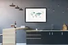 MuchoWow® MuchoWow® Gerahmtes Poster Weltkarte - Pastell - Produktbild-Vorschau 5