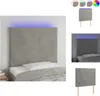 vidaXL LED Kopfteil Hellgrau 90x5x118/128 cm Samt -  Kopf- Produktbild-Vorschau 1
