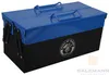 A blue and black metal toolbox with a logo on the side. Produktbild-Vorschau
