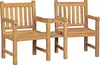 Gartenbank Feierabendbank Teak 160 cm mit Tisch Massivholz Produktbild-Vorschau 1