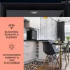 A mini-fridge is shown in a modern kitchen setting, with text overlays highlighting its features. Produktbild-Vorschau