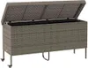 vidaXL Skrzynia ogrodowa na kółkach szara 160x55x75 cm Poli Podgląd zdjęcia produktu 3