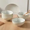 Schüssel Set 6er Ø20 cm Keramik Suppenschüssel Produktbild-Vorschau 5