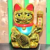 Glückskatze - Maneki-neko - Winkekatze - 35 cm - gold Produktbild-Vorschau 11