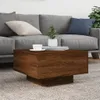 vidaXL Table basse avec lampes LED brun aspect chêne Voir les images du produit 5