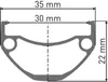 Felge DT Swiss U 663 29", sw, 36 Loch, 622-30, VL 8,5mm Produktbild-Vorschau 2