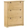 vidaXL Scarpiera  99x32x124,5 cm in legno di pino massiccio Anteprima dell’immagine prodotto 1