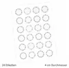 24 Universaletiketten - Blumenranke weiß - rund 4 cm Ø - Produktbild-Vorschau 2