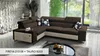 Ecksofa L-Form Eckcouch MELODIE II mit Schlaffunktion BRAUN Produktbild-Vorschau 1
