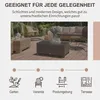Outsunny Garten Beistelltisch aus Polyrattan, Braun 85 x 50 Produktbild-Vorschau 6