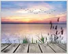 Wallario Wandbild Seepanorama mit Schilf und fliegenden Produktbild-Vorschau 1