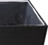 vidaXL Fioriera nera 80x80x80 cm Poly Rattan Anteprima dell’immagine prodotto 5