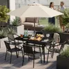 Gartentisch 120 x 70 cm mit Hartglasplatte Terrassentisch Produktbild-Vorschau 2