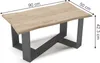 Table basse Vicco Arne Chêne de force doré 90x50cm, Model Voir les images du produit 3