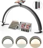 A desktop lamp for nail art and eyelash extensions, with accessories like nail polish bottles and a color chart. Voir les images du produit